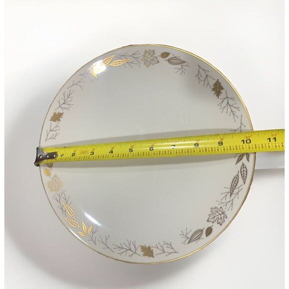 Franciscan China Gold Leaves Round 10.25” Dinner Plate 1950s Gladding McBean - Picture 3 of 6